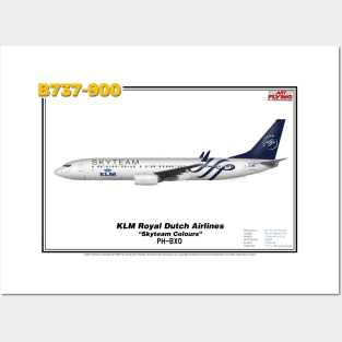 Boeing B737-900 - KLM Royal Dutch Airlines "Skyteam Colours" (Art Print) Posters and Art